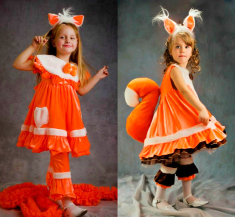 Детские костюмы Лисички для девочек